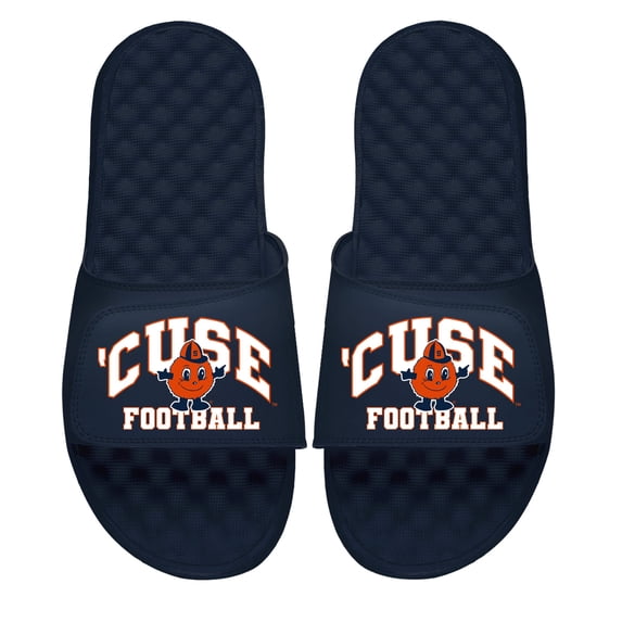 Unisex ISlide Navy Syracuse Orange Football Varsity Slide Sandals