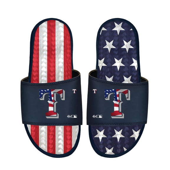 Unisex ISlide Navy Texas Rangers Americana Gel Slide Sandals