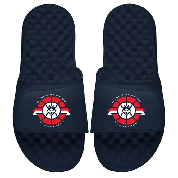 Unisex ISlide Navy UConn Huskies Basketball Logo Slide Sandals