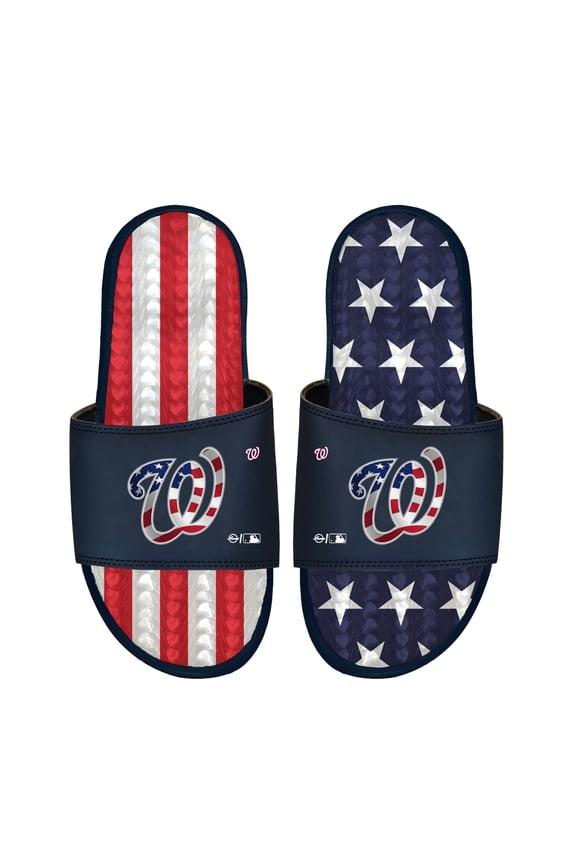 Unisex ISlide Navy Washington Nationals Americana Gel Slide Sandals