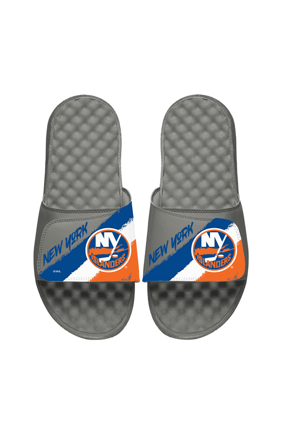 Unisex ISlide New York Islanders Paint Stripes Slide Sandals