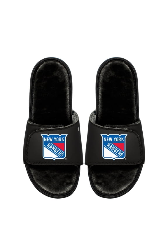 Unisex ISlide  New York Rangers Logo Fur Slide Sandals