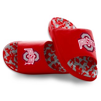 Ohio State Buckeyes Primary Motto Slide Sandals - Scarlet & Gray Size: 11/12 Men-s-ISlide-Black-Ohio-State-  main image 3