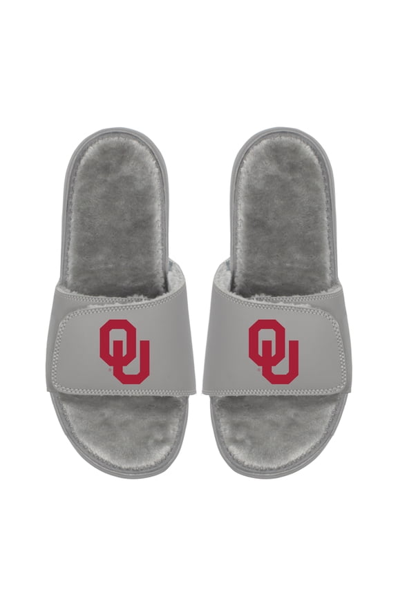 Unisex ISlide Oklahoma Sooners Logo Fur Slide Sandals