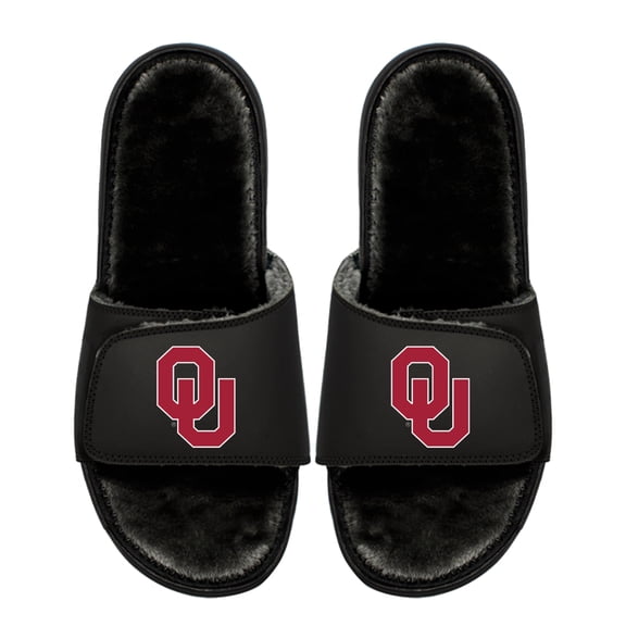 Unisex ISlide Oklahoma Sooners Logo Fur Slide Sandals
