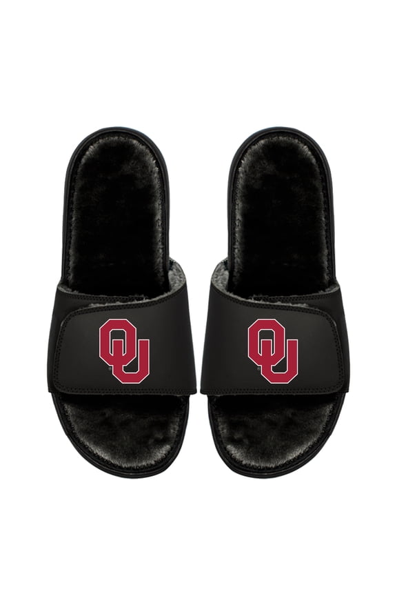 Unisex ISlide Oklahoma Sooners Logo Fur Slide Sandals