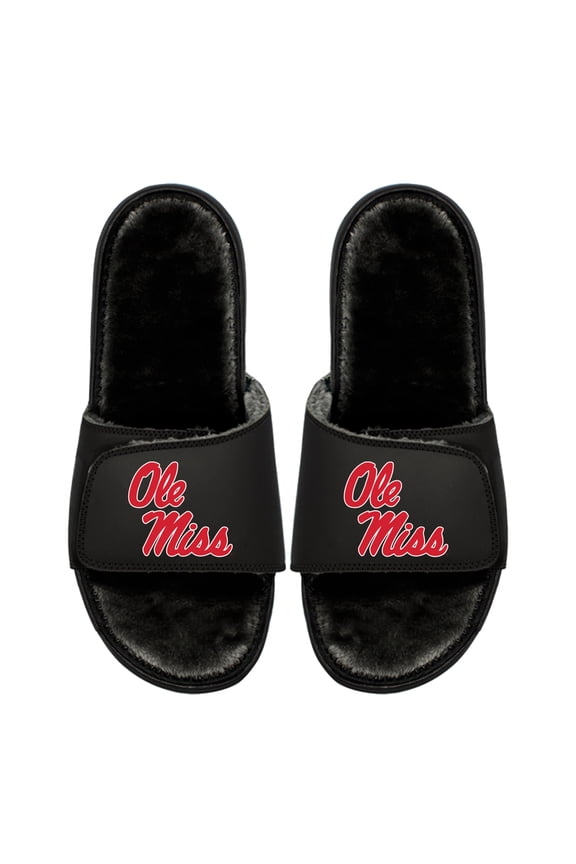 Unisex ISlide Ole Miss Rebels Logo Fur Slide Sandals