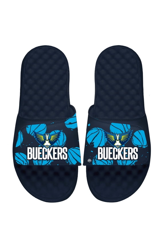 Unisex ISlide Paige Bueckers Navy Dallas Wings 2025 WNBA Draft Pattern Slide Sandals