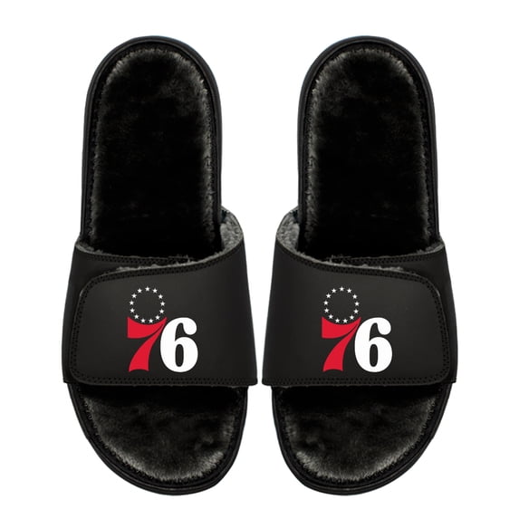 Unisex ISlide Philadelphia 76ers Logo Fur Slide Sandals