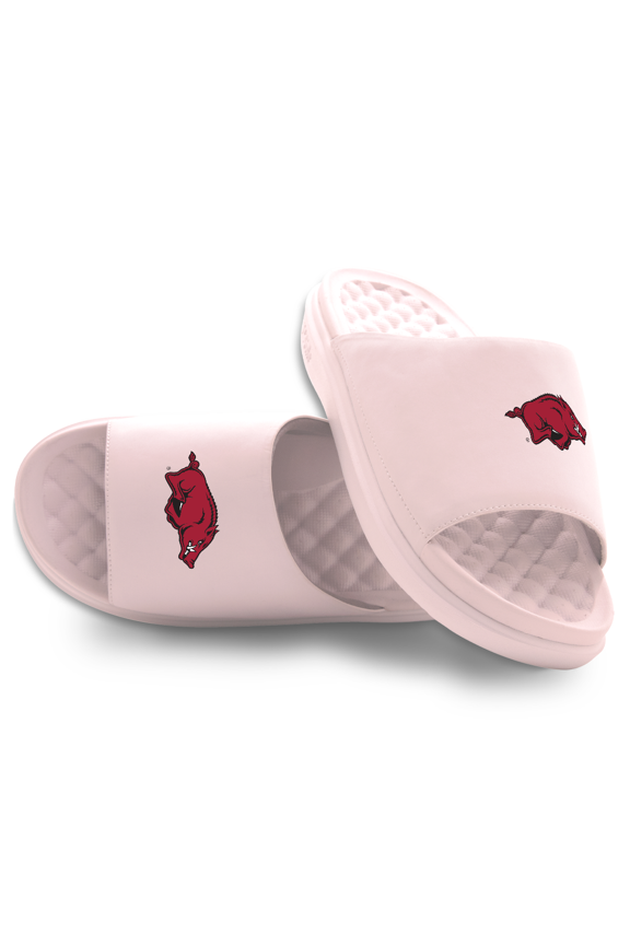 Unisex ISlide Pink Arkansas Razorbacks Primary Motive Slide Sandals