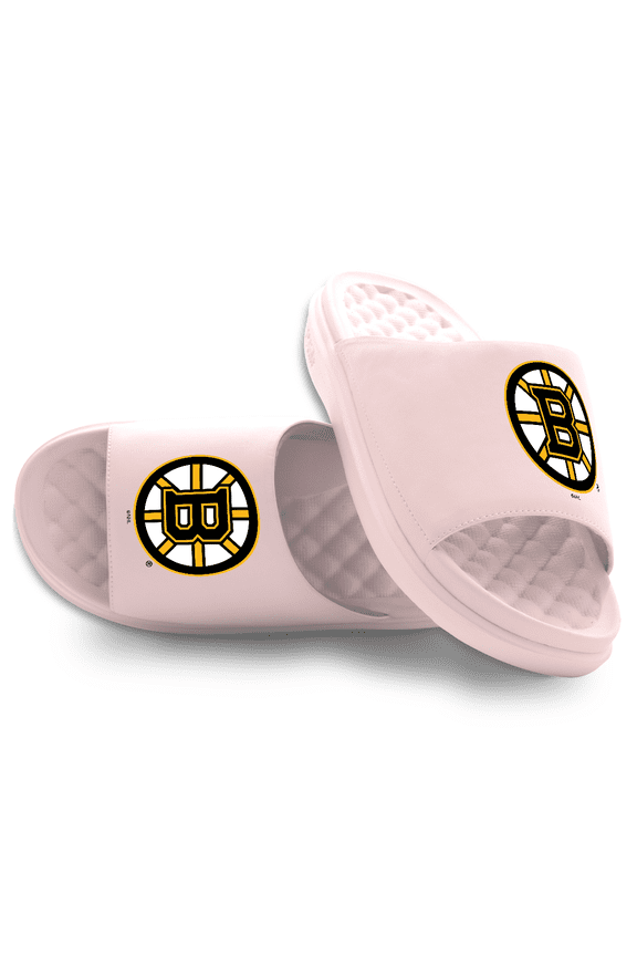 Unisex ISlide Pink Boston Bruins Primary Motive Slide Sandals