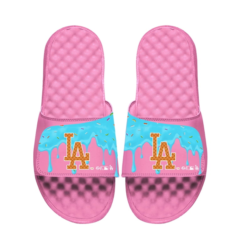 Unisex ISlide Pink Los Angeles Dodgers Ice Cream Drip Slide  display picture 3