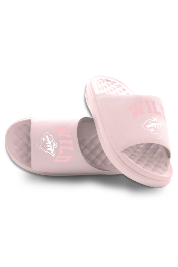 Unisex ISlide Pink Minnesota Wild Tonal Pop Motive Slide Sandals