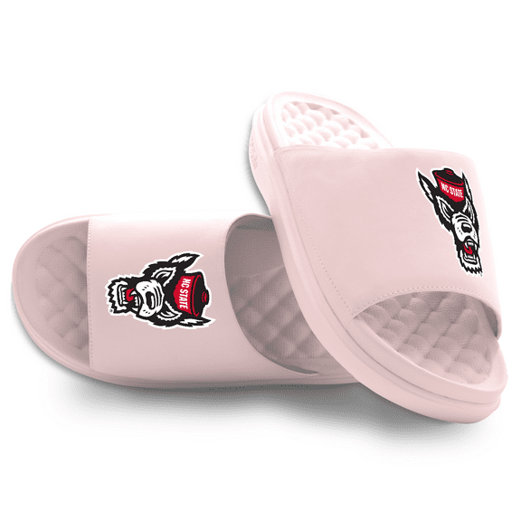 Unisex ISlide Pink NC State Wolfpack Primary Motive Slide Sandals