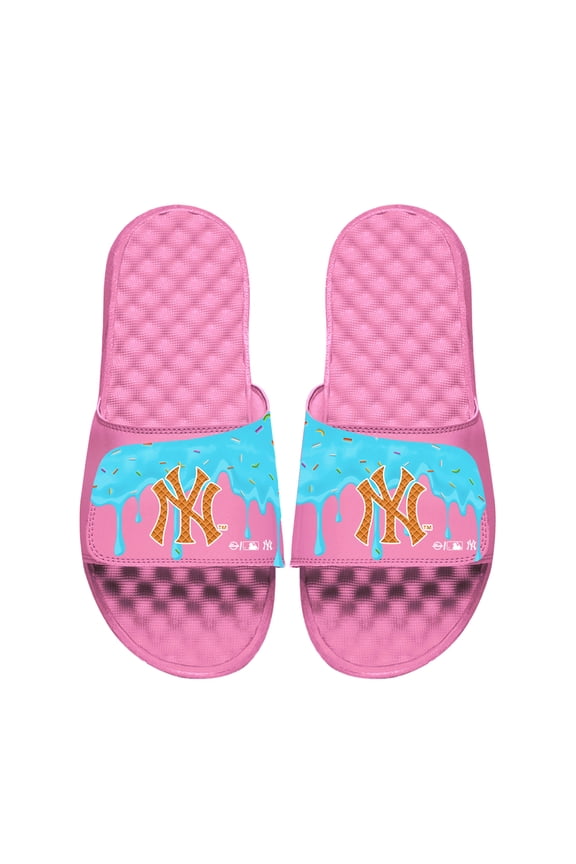 Unisex ISlide Pink New York Yankees Ice Cream Drip Slide Sandals