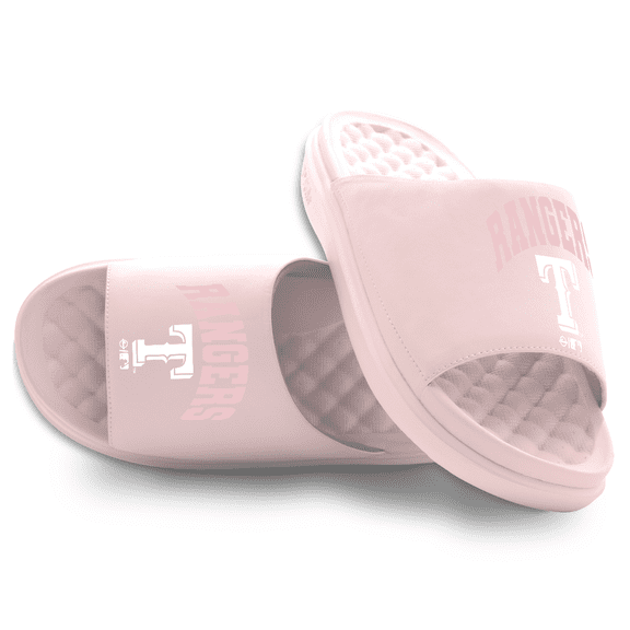 Unisex ISlide Pink Texas Rangers Tonal Pop Motive Slide Sandals