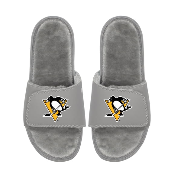 Unisex ISlide Pittsburgh Penguins Logo Fur Slide Sandals
