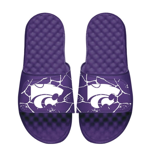 Unisex ISlide Purple Kansas State Wildcats Shattered Slide Sandals