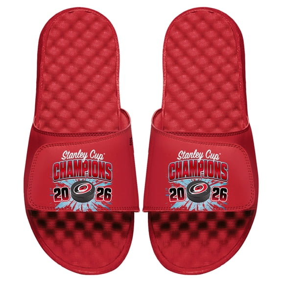 Unisex ISlide Red Carolina Hurricanes 2026 Stanley Cup Champions Slide Sandals