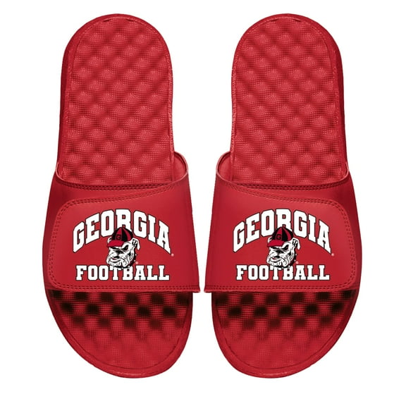 Unisex ISlide Red Georgia Bulldogs Football Varsity Slide Sandals