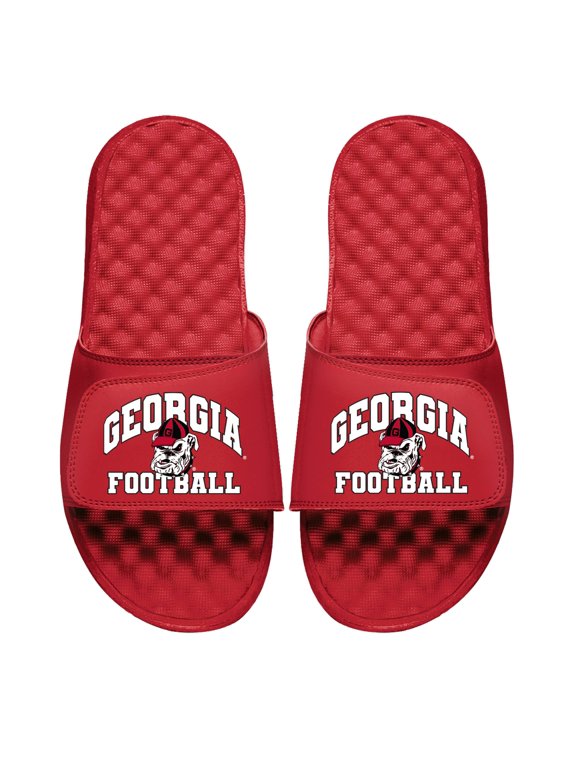 Unisex ISlide Red Georgia Bulldogs Football Varsity Slide Sandals