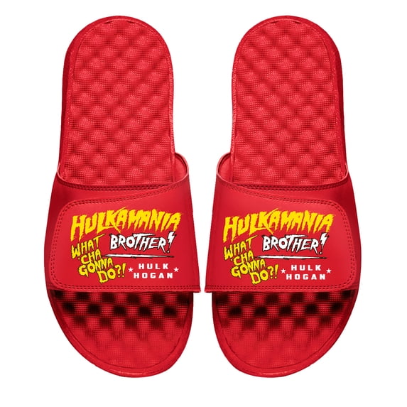 Unisex ISlide Red Hulk Hogan Word Collage Slide Sandals