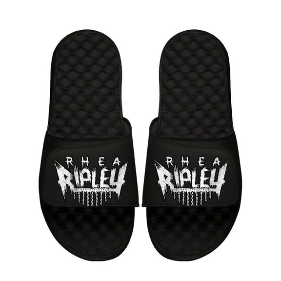 Unisex ISlide  Rhea Ripley Black Chain Wordmark Slide Sandals