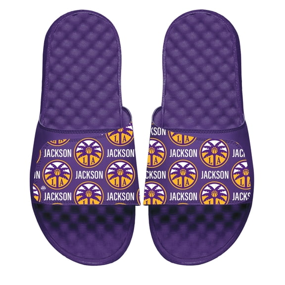 Unisex ISlide Rickea Jackson Los Angeles Sparks Team Pattern Slide Sandals