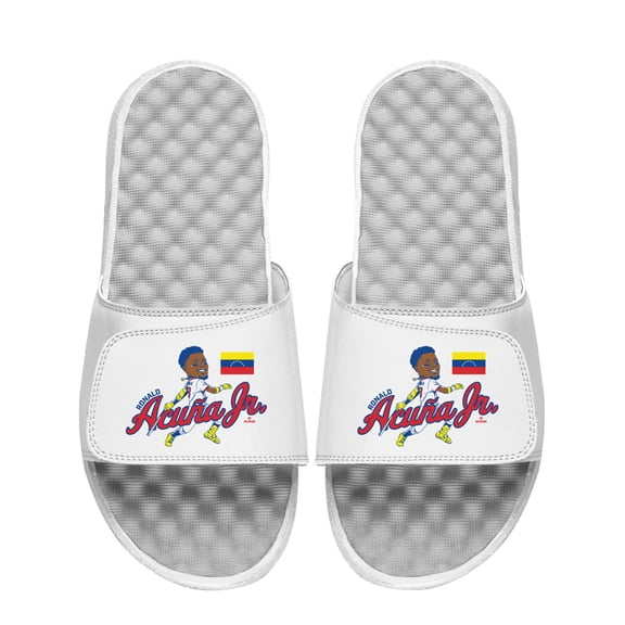 Unisex ISlide Ronald Acu-a Jr. Atlanta Braves Player Caricature Slide Sandals