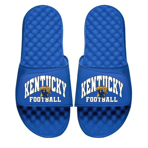 Unisex ISlide Royal Kentucky Wildcats Football Varsity Slide Sandals