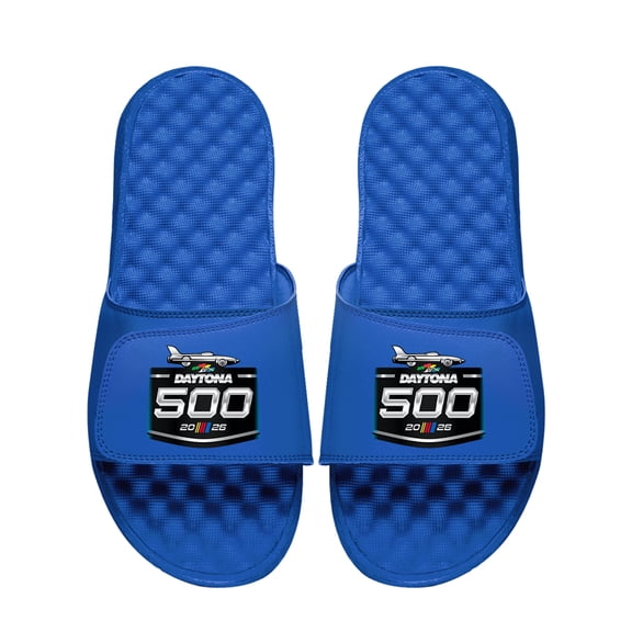 Unisex ISlide Royal NASCAR 2026 Daytona 500 Centered Logo Slide Sandals