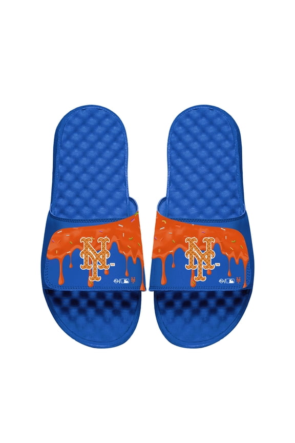 Unisex ISlide Royal New York Mets Ice Cream Drip Slide Sandals