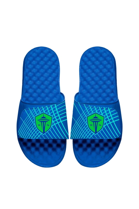 Unisex ISlide  Royal Seattle Sounders FC Line Pattern Slide Sandals