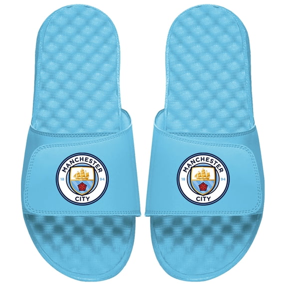 Unisex ISlide Sky Blue Manchester City Primary Logo Slide Sandals