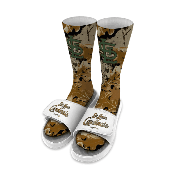 Unisex ISlide St. Louis Cardinals RealTree Camo Socks & Slide Bundle