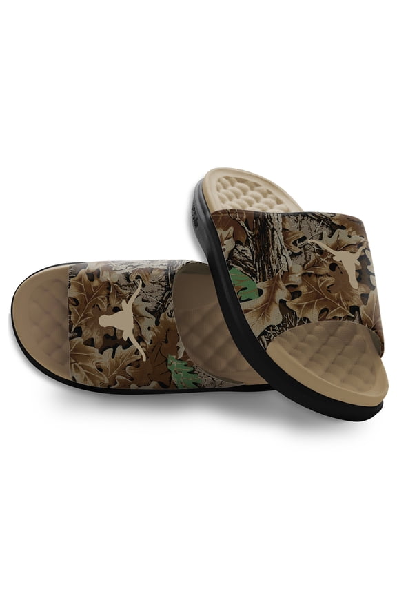 Unisex ISlide Texas Longhorns RealTree Advantage Camo Motive Slide Sandals