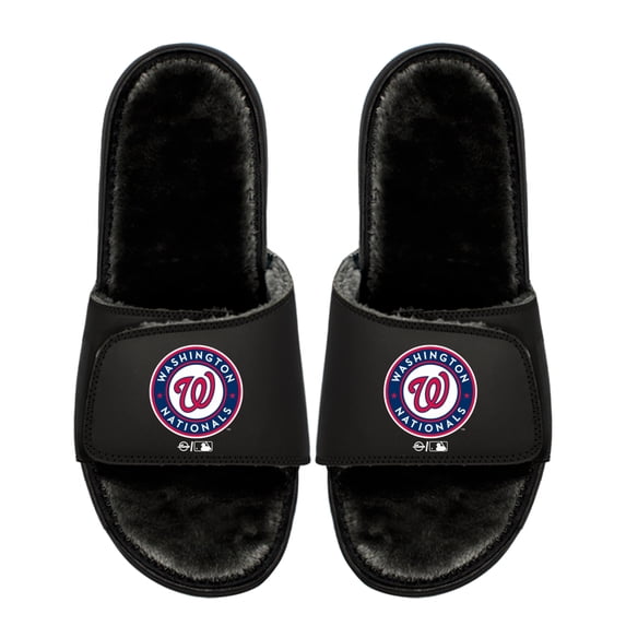 Unisex ISlide Washington Nationals Logo Fur Slide Sandals