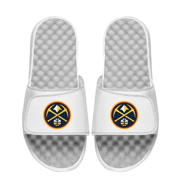 Unisex ISlide White Denver Nuggets Primary Logo Slide Sandals