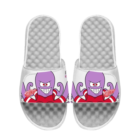 Unisex ISlide  White Detroit Red Wings Team Mascot Slide Sandals