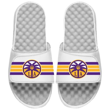 Unisex ISlide White Los Angeles Sparks Varsity Stripes Slide Sandals