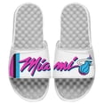 thumbnail image 1 of Unisex ISlide White Miami Heat Split Wordmark Vice Slide Sandals, 1 of 1
