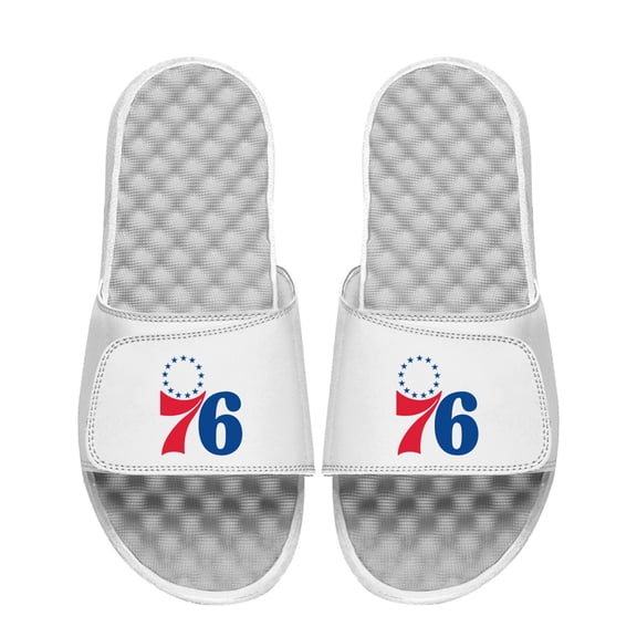Unisex ISlide White Philadelphia 76ers Primary Logo Slide Sandals