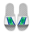 thumbnail image 1 of Unisex ISlide  White Seattle Sounders FC Vertical Stripes Slide Sandals, 1 of 1