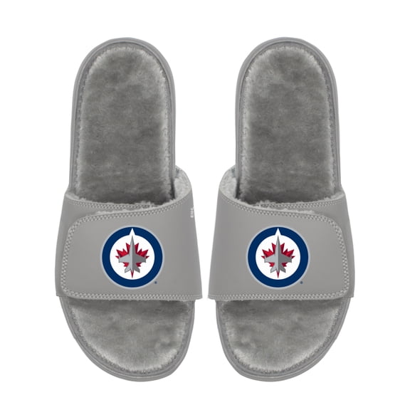 Unisex ISlide  Winnipeg Jets Logo Fur Slide Sandals