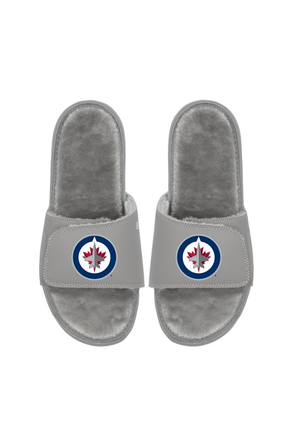 Unisex ISlide Winnipeg Jets Logo Fur Slide Sandals