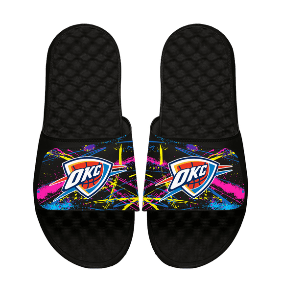 Unisex ISlide x Staycool Black Oklahoma City Thunder Slide Sandals