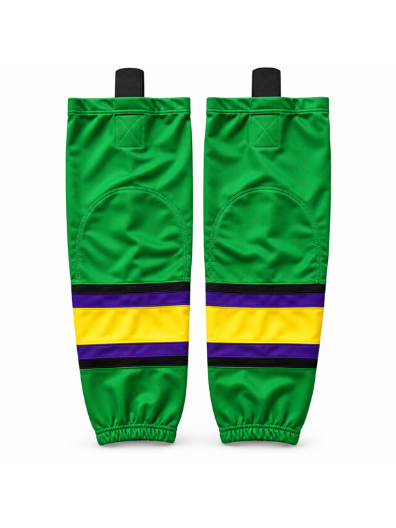 Unisex Ice Hockey Socks, Stretch Performance Leg Sleeves,Color Block Socks for Team Hockey Gear Games Practice and Training