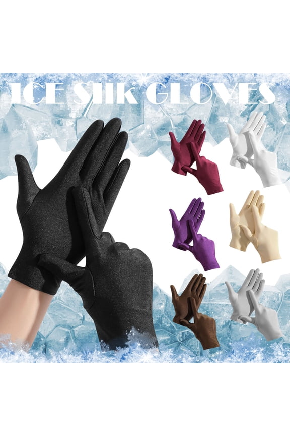 Unisex Ice Silk Sun Gloves UV Protection Outdoor Fishing Cycling Handwear
