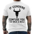 thumbnail image 1 of Unisex If Genders Confuse You Graphic Tees Western Print T Shirts Short Sleeve Casual Cotton Pattern Tops for Daily Outfits White,L, 1 of 5