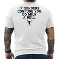 thumbnail image 1 of Unisex If Genders Confuse You Phrase Graphic Tees Western Print T Shirts Short Sleeve Casual Cotton Pattern Tops for Daily Outfits White,L, 1 of 5